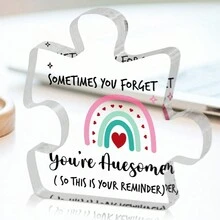 你真棒,1入組鼓勵禮物透明積木拼圖亞克力牌匾,送給朋友,送給閨蜜,送給丈夫,送給妻子,姊妹,兄弟,男朋友,女朋友,兒子,女兒,他,她,男性,女性,生日禮物給朋友,溫馨的禮物給閨蜜,聖誕節禮物給姊妹,新年快樂禮物給兄弟,創意美學禮物,用於家居室內辦公室裝飾,桌上擺件,紀念禮物,理想精美禮物藝術工藝裝飾禮物,新居入宅禮,自立式亞克力紀念品,珍視感激之意禮物,桌上裝飾招牌/牌匾 - 黑色 - 查看 1