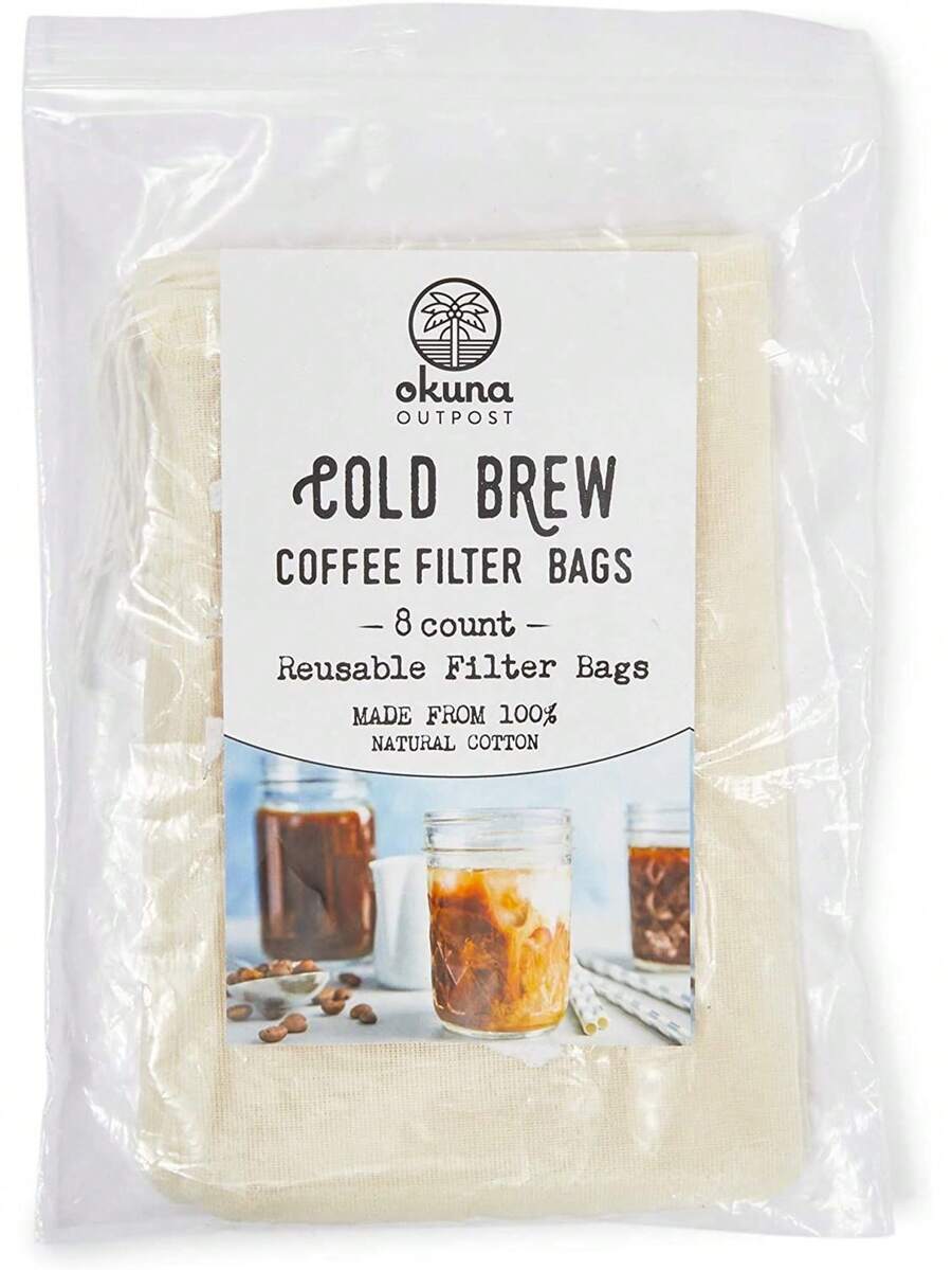 Cold Brew Filter Bags For Straining, Reusable Cheese Cloths (4x6 In, 8