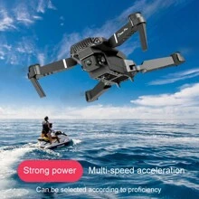 E88无人机双摄像头单电池一键返航WIFI连接航拍光流测高四轴飞行器遥控无人机 - 黑色 - 查看 9