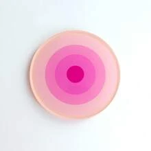 1 Miếng Acrylic tròn Cầu vồng Biến đổi dần Đệm tách Cách nhiệt Tấm lót Cho bữa tiệc Và Bàn Đồ trang trí - Nhiều màu - Xem 5