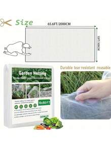 Garden Netting, Ultra Fine Mesh Crop Cover, Vegetable Row Cover, Blueberry Bush Fruit Tree Flower Garden Screen Barrier Net - White - View 2