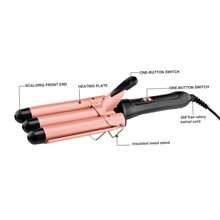 Chapinha Triondas 25MM Ondulador Formador Triplo Modelador de Cachos Onda Cabelo Cerâmica 200°C Bivolt 110-220