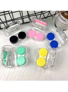 Estuche Para Pupilentes Lentes De Contacto Viaje Con Espejo - Rosa - Ver 2