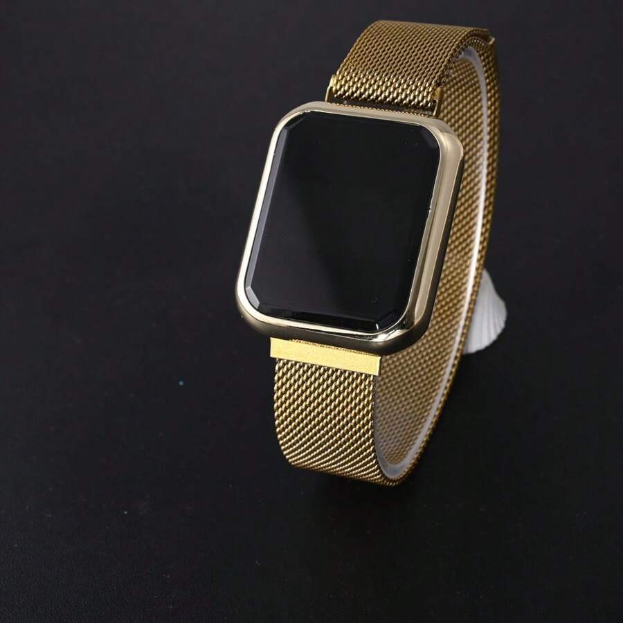 RELOJ TOUCH DIGITAL IMAN PARA DAMA Y CABALELRO - Dorado - Ver 1