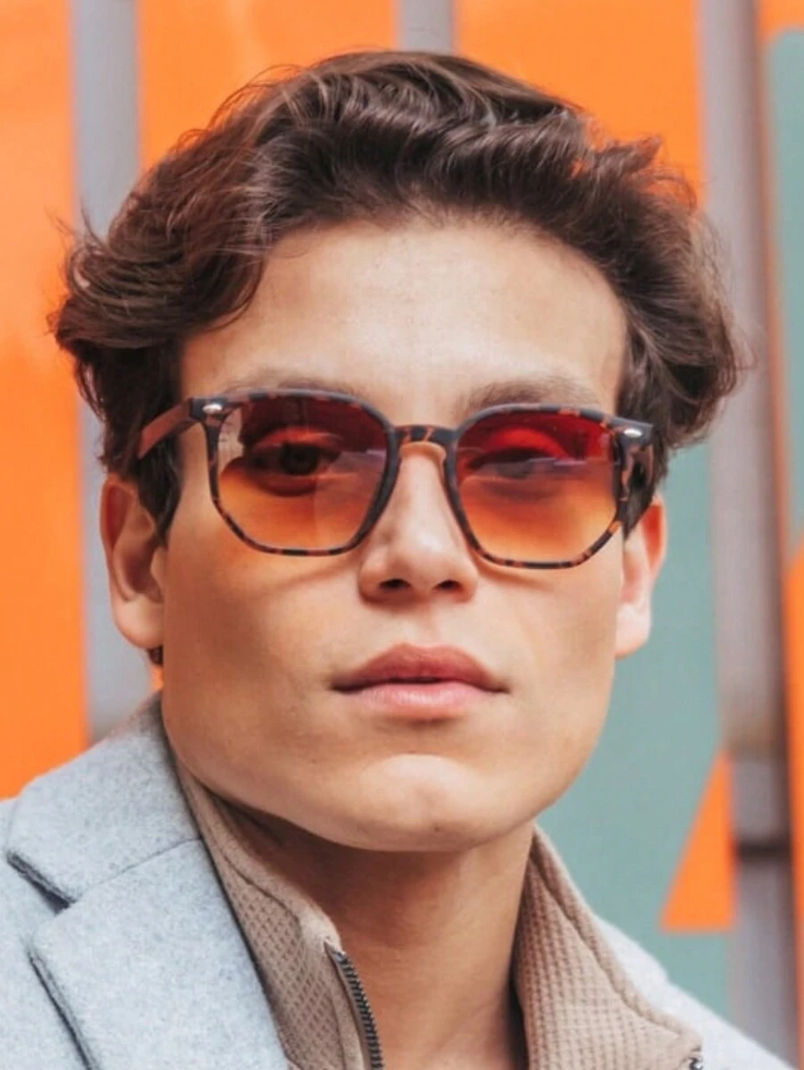 Men Fashion Glasses - 珊瑚粉 - 查看 1