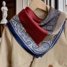 100% Tơ dâu tằm , Sang trọng In Khăn quàng cổ , Thanh lịch Giản dị Linh hoạt Mềm mại Trơn tru Kem chống nắng Quấn đầu , Phụ kiện túi , Băng đô cài tóc - 100% lụa dâu tằm in khinh khí cầu nghệ thuật sang trọng sang trọng - Xem 8