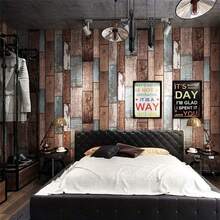 Gỗ Hình nền Gậy Và Bóc 17.7 Inch Bóc Và Gậy Hình nền Gỗ Giấy Đối với Phòng ngủ Phòng học Nhà nông Đồ trang trí Có thể tháo rời Tấm bảng Giấy - Đen và trắng - Xem 6