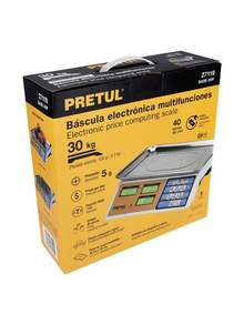 Báscula electrónica multifunciones 30 kg, Pretul BASE-30P 27119 - Amarillo - Ver 5