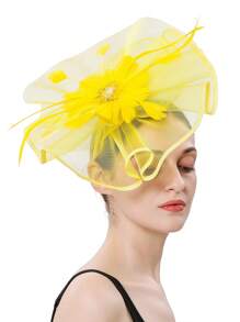 1pc Fascinators For Women  Derby Fascinator Hat For Cocktail Tea Party Wedding - Multicolor - View 8