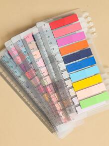 10 Designs 2000pcs Pet Ultra Thin Index Sticky Notes For Student Memo Multi-Colored Transparent Memo Strip Waterproof Repeatable Adhesive Back To School - Multicolor - View 6