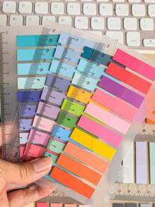 10 Designs 2000pcs Pet Ultra Thin Index Sticky Notes For Student Memo Multi-Colored Transparent Memo Strip Waterproof Repeatable Adhesive Back To School - Multicolor - View 4