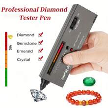 1pc Professional Diamond Tester Pen, High Accuracy Jewelry Diamond Tester, Professional Diamond Selector For Novice And Expert, Tool For Jewelry Jade Stone Identification Hardness Test Tool,Thermal Conductivity Meter - Grey - View 2