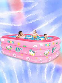 Inflatable Pool For Indoor Outdoors And Patios 130*90*50 Cm - Pink - View 1