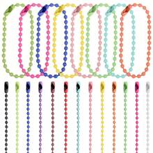 100/200pcs New Macaron Style Pearl Beaded Chain Necklace, DIY Craft Jewelry Making Material - Multicolor - View 5