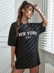 Women T-Shirts - 黑色 - 查看 2