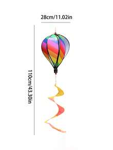 1pc Vibrant Rainbow Hot Air Balloon Windmill: Power-Free, Easy-To-Hang Decor For All Scenarios And Celebrations - Multicolor - View 5