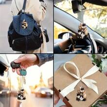 1 pièce Pendentif décoratif en acrylique 2D en forme de chat, décoration de voiture, accessoires de sac et porte-clés, cadeaux décoratifs à offrir à des proches, amis et famille, décoration de jardin