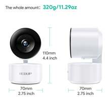 EDUP Camera 1080P HD 300W Pixel Two-Way Pan Camera, HD Wifi Home Wireless Security Camera Home, Two-Way Call, Smart Mobile Monitoring, Mobile Remote Monitoring - White - View 11