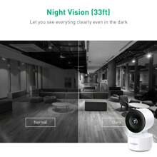 EDUP Camera 1080P HD 300W Pixel Two-Way Pan Camera, HD Wifi Home Wireless Security Camera Home, Two-Way Call, Smart Mobile Monitoring, Mobile Remote Monitoring - White - View 6