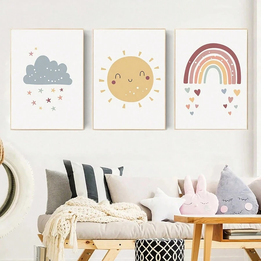 1 Miếng Tối giản Sợi dây Nghệ thuật Áp phích tranh sơn dầu Tranh Nghệ Thuật Đối với Phòng Nhà  Đồ trang trí ( Không có Khung ) - Nhiều màu - Xem 1