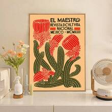 1 Miếng Không khung tranh sơn dầu Áp phích , Retro Văn hoá Đồ trang trí , Xương rồng In , tranh sơn dầu Bức tranh Đối với Nhà  , Văn phòng Treo tranh - Nhiều màu - Xem 2