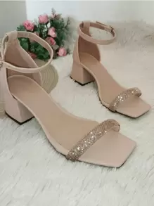 Women Heeled Sandals - Beige - View 2