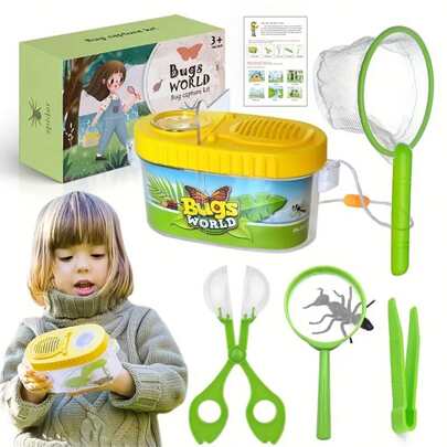 Kids' Adventure Kit, Outdoor Camping And Insect Catching Kit, Intellectual Nature Exploration Toys As Gifts For Children,Play Dough Kit,Kids Torches,Gardening Kids,Snowball Maker,Play Dough Toys,Camping>Toys
