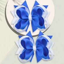 2pcs/Set 5-Inch Fashion Bow Hair Clips, Suitable For Teenagers, Holiday Gift - Multicolor - View 7