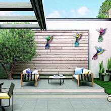 1 Miếng Kim loại Sắt Chim ruồi Hình dạng Nhà  Đồ trang trí , Có sẵn In 4 Màu , Thích hợp Đối với Ngoài trời - Nhiều màu - Xem 8