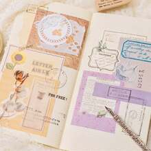 返校节 150 片 8 厘米 X 8 厘米小彩虹色背景工艺纸拼贴垃圾日记本 Ephemera DIY 相册剪贴簿材料纸包 - 彩色 - 查看 9