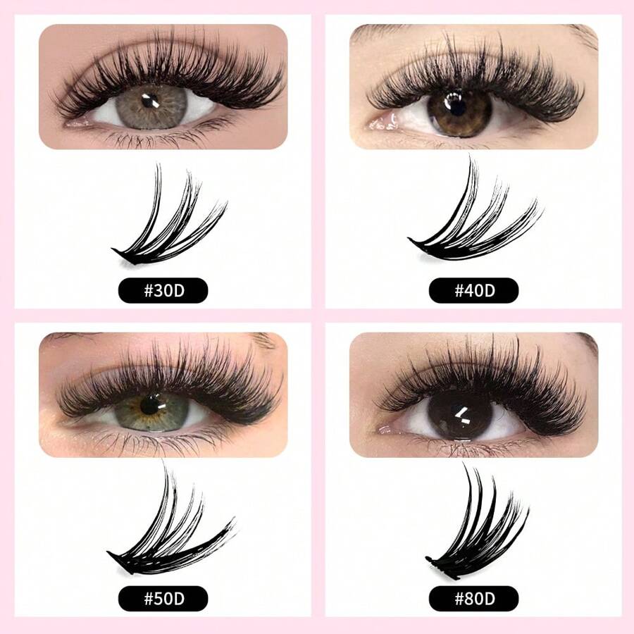 Abonnie Soft DIY Individual Cluster Lashes Extensions 240Fans Segmented ...