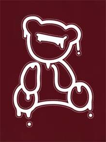 Men's Bear Print Sweatshirt With Thermal Lining - Bordeaux - View 6