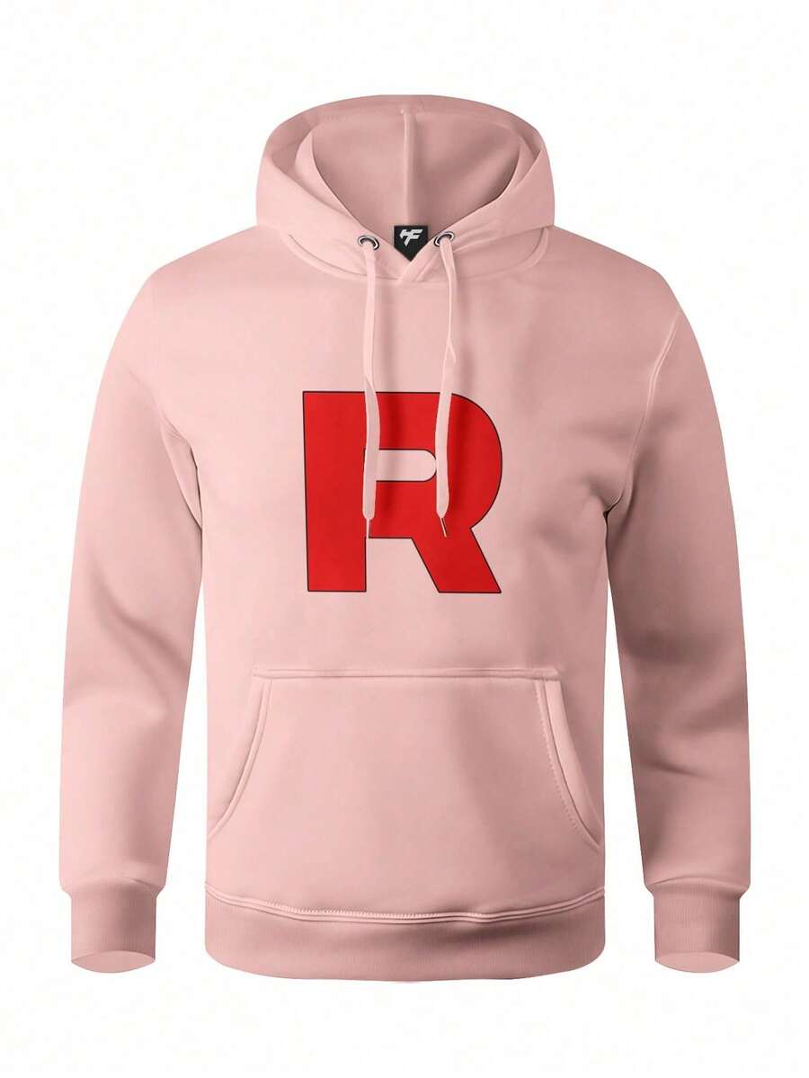 Men Hoodies - 淺粉色 - 查看 1