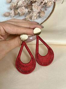 Dangle Earrings - 紅色 - 查看 5