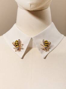 1 chiếc Vòng cổ giả trang trí hình con ong có thể tháo rời thời trang dành cho nữ màu đen/trắng, thích hợp cho các buổi hẹn hò và mặc hàng ngày - Nhiều màu - Xem 1