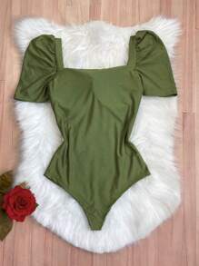 Women Bodysuits - xanh quân đội - Xem 2