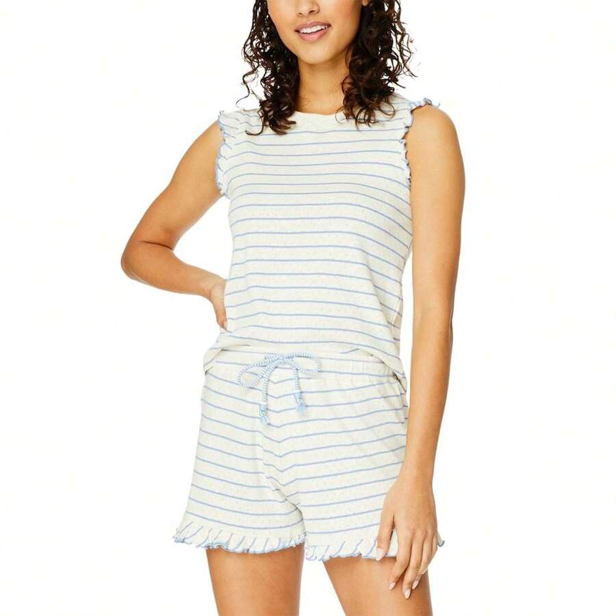 Roller Rabbit Stripe Delilah T-Shirt - Blue - View 1