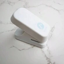 迷你手提蘑菇造型1孔打孔機,diy裝訂書籍,製作書籍、筆記本和日記 - 藍白色 - 查看 6