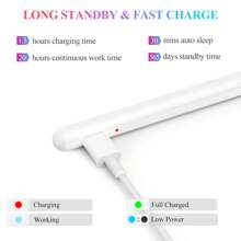 Universal High Precision Stylus Pen With Fast Charging, Compatible With Ipad, Android, Windows, Compatible With Handwriting On Tablets - White - View 2