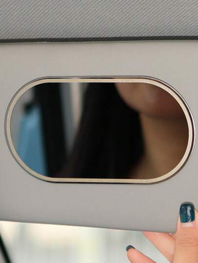 1 件裝汽車遮陽板化妝鏡,防碎,汽車內裝裝飾,後視美容,兩用