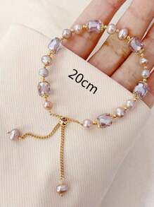Đồ trang trí Ngọc Trai giả Vòng tay cườm - trắng - Xem 13