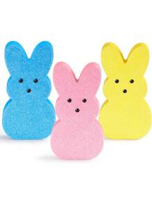 lễ Phục sinh Đồ trang trí , 3 cái Của Sáng bóng lễ Phục sinh Con thỏ Gỗ Dấu hiệu Đối với Phân cấp Đồ trang trí , 3D Mắt Phong cách , Gia đình lễ Phục sinh Vui vẻ Buổi tiệc Đồ trang trí Quân nhu , Mùa Xuân Gỗ Đồ trang trí Dễ thương Con thỏ - Nhiều màu - Xem 3