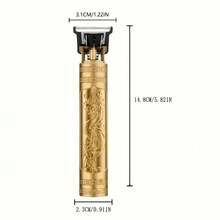 髮剪,無線電動剃髮器可充電修鬍器刮鬍刀,帶有導向梳的電動t型刀修髮套裝,適合送禮 - 銅色 - 查看 5