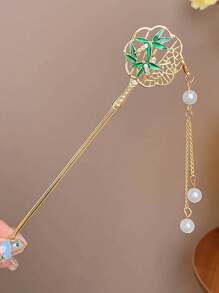 1 Miếng Mới Phong cách Trung Quốc Thanh lịch Chiếc kẹp tóc Với Hình bông hoa Trang trí Và Tua chi tiết Đối với Của phụ nữ Hằng ngày Kiểu tóc - Nhiều màu - Xem 10