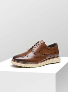 Men's Wide Fit  Casual Oxford Sports Shoes - 棕色 - 查看 2