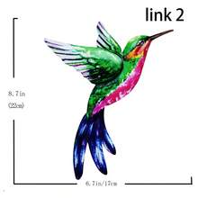 1 Miếng Kim loại Sắt Chim ruồi Hình dạng Nhà  Đồ trang trí , Có sẵn In 4 Màu , Thích hợp Đối với Ngoài trời - Nhiều màu - Xem 4