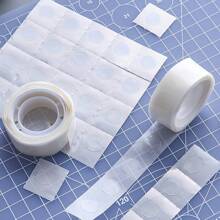 1 rouleau/3 rouleaux de ruban adhésif double face transparent avec points (100 points ronds/rouleau). Ruban adhésif pour scrapbooking, artisanat, journal. 100/300 pièces de points de colle transparents amovibles pour ballons, artisanat, points de colle dots pour décoration de mariage, Noël