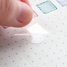 1 rouleau/3 rouleaux de ruban adhésif double face transparent avec points (100 points ronds/rouleau). Ruban adhésif pour scrapbooking, artisanat, journal. 100/300 pièces de points de colle transparents amovibles pour ballons, artisanat, points de colle dots pour décoration de mariage, Noël