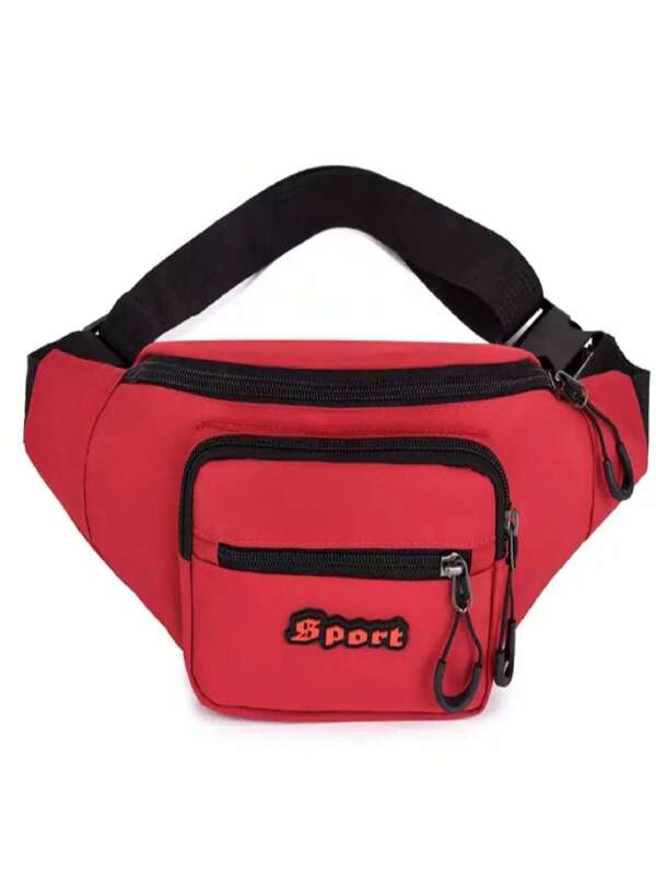Bolsa Masculina Bolsa De Nylon Semi Impermeável Multifuncional Grande Capacidade Com 5 Zíperes