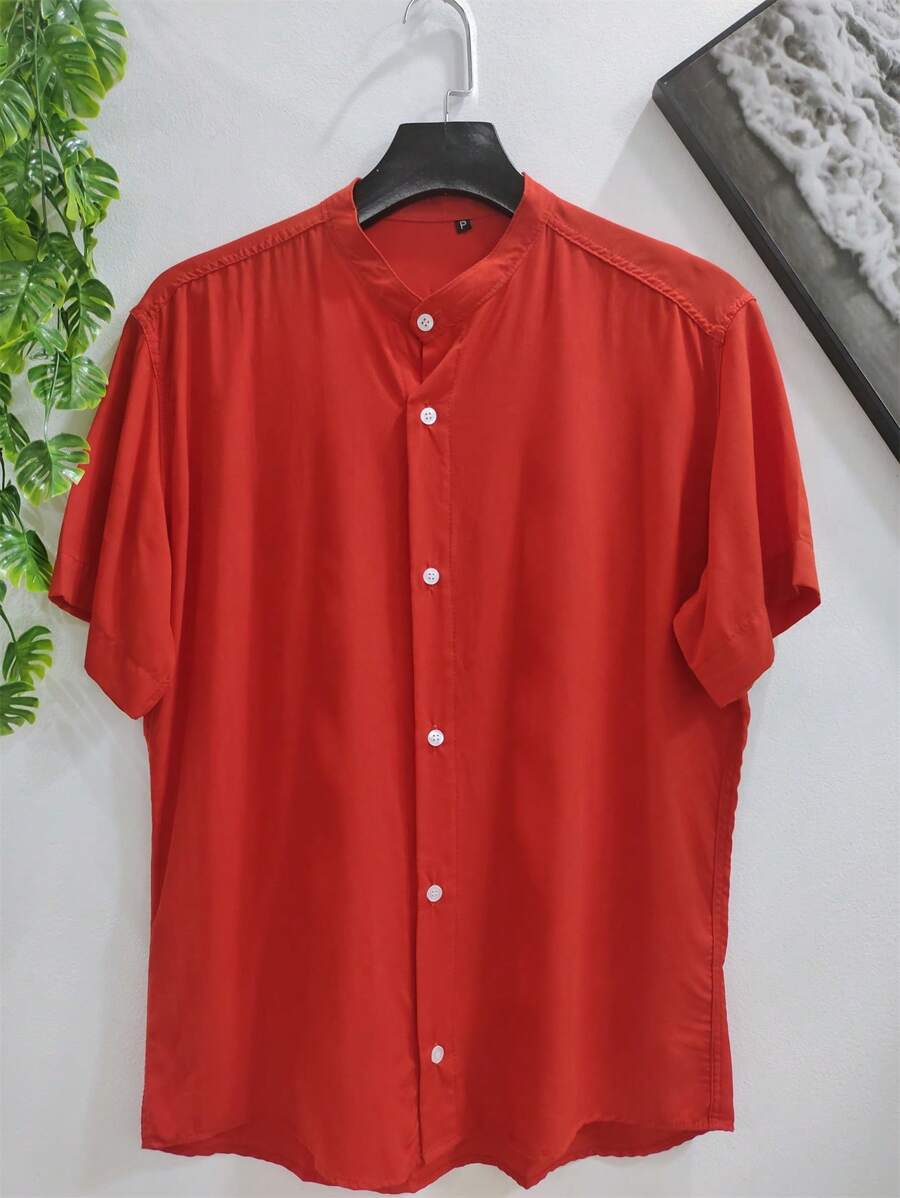 Men Shirts - Red - View 1